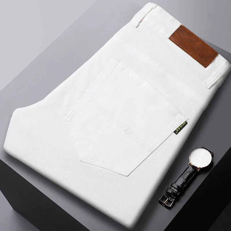 Herr Komfort Denim Stil Jeans | Avslappnad Passform