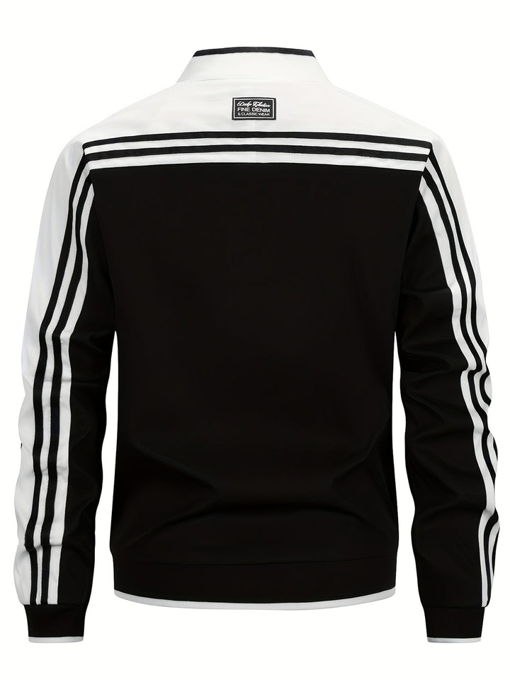 Herr Lätt Sportjacka | Randiga Ärmar