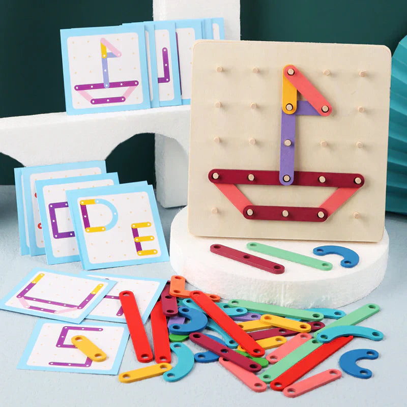 Interaktiv Anslagstavla | Montessori-Inspirerad Mönsterskapande Leksak
