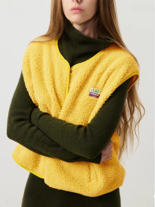 Mjuk Bekvämlighet Dam Väst med Knappar | Mysig och Lätt Vikt Stil