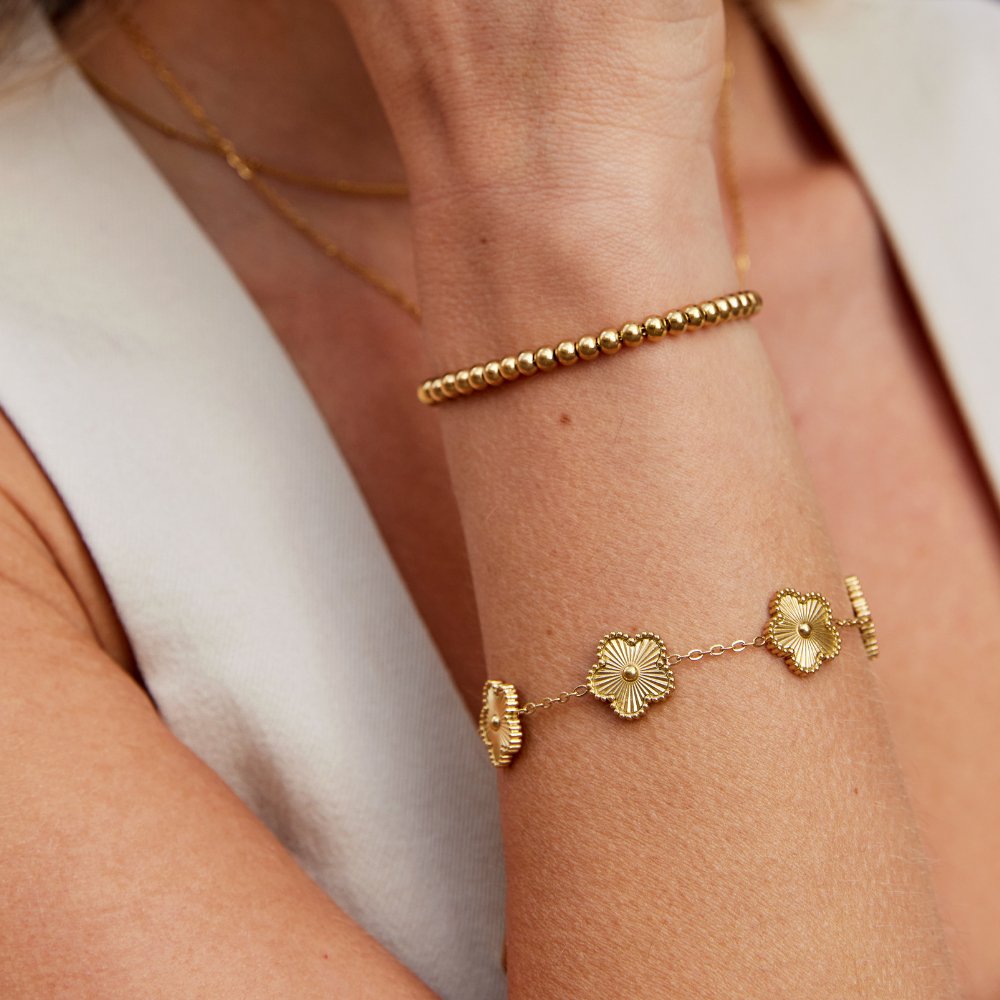 Blomstermotiv Justerbart Armband
