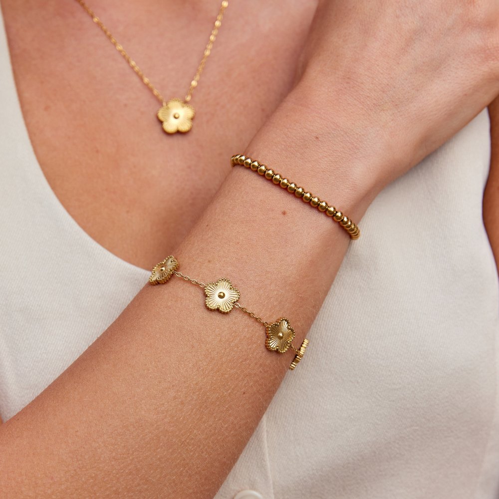 Blomstermotiv Justerbart Armband