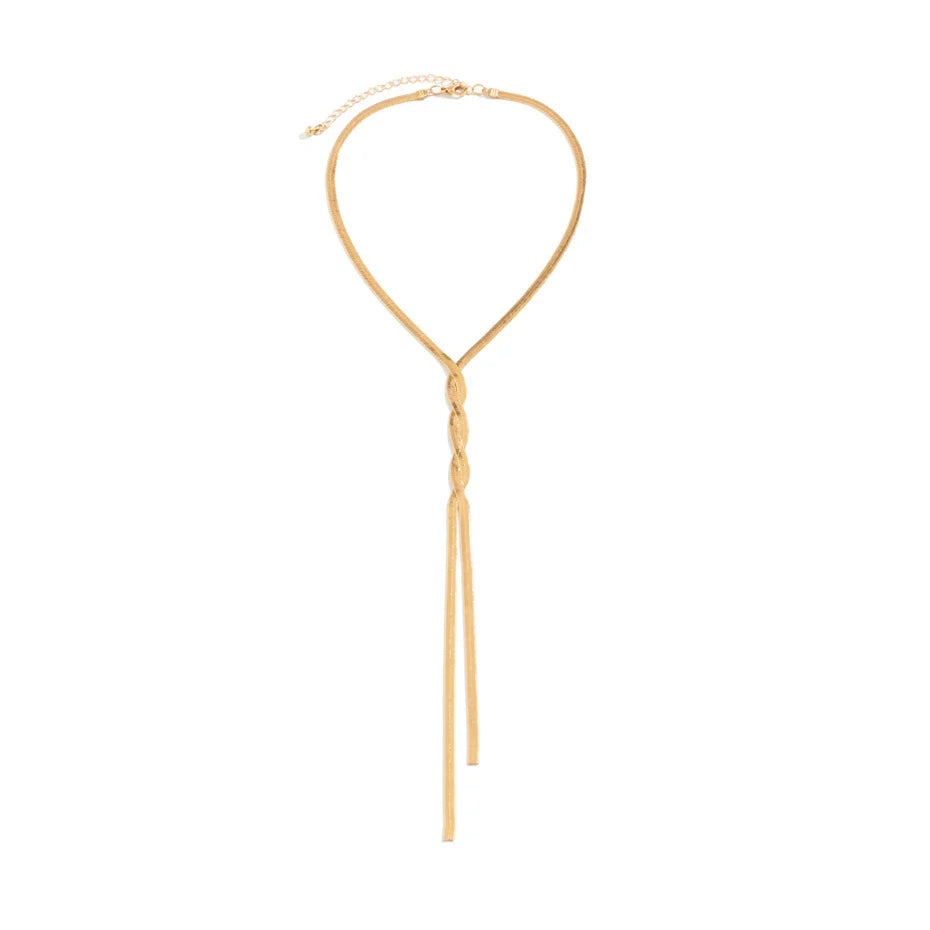 Chloe | Eleganta Långt Ormkedjehalsband