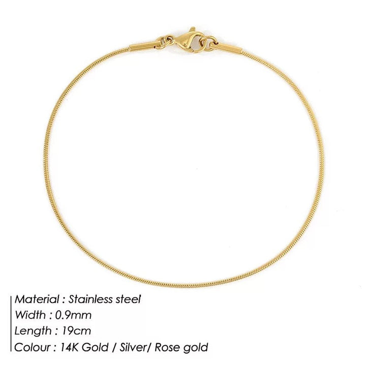 Colette | Minimalistiskt Ormkedjearmband