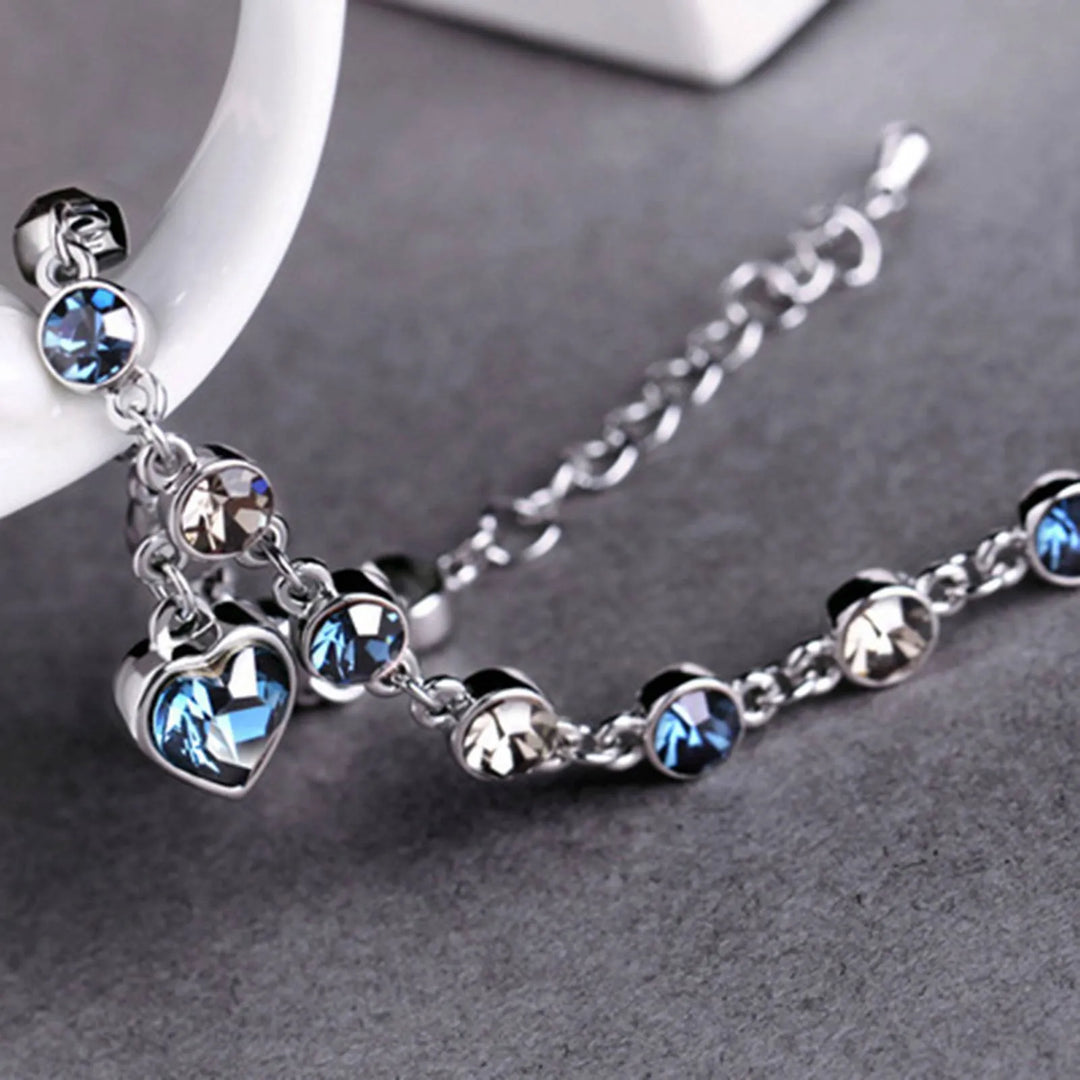 Luna | Justerbart Sterlingsilver Kristall Armband