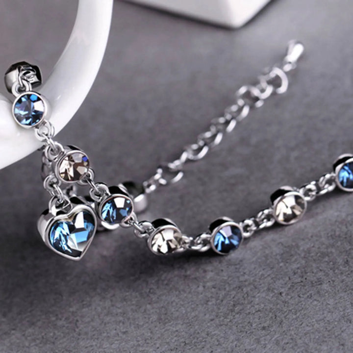 Luna | Justerbart Sterlingsilver Kristall Armband