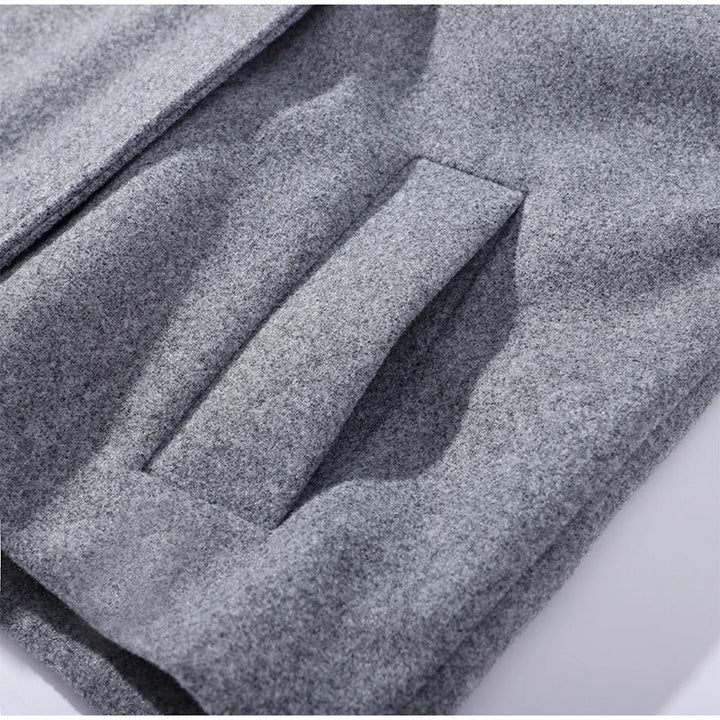 Dam Varm Lång Kappa | Hög Krage och Dubbelknäppta Knappar