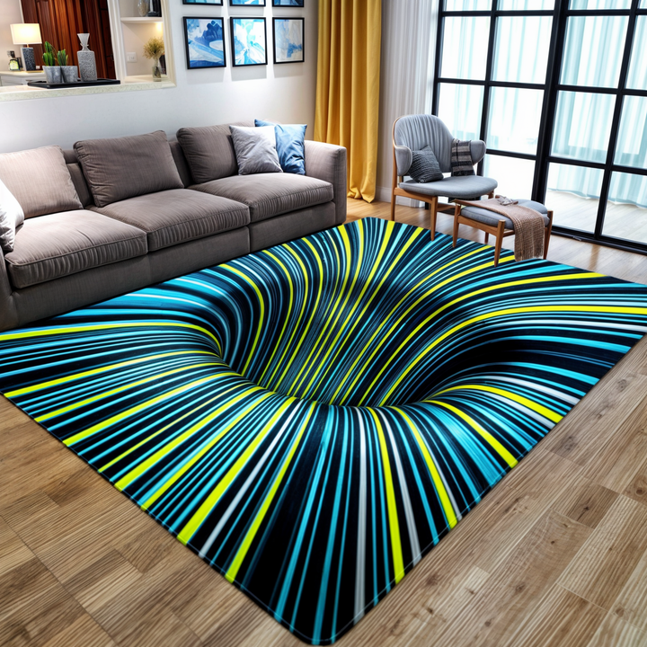 3D Geometrisk Illusion Matta | Dekorativ Hall- och Dörrmatta