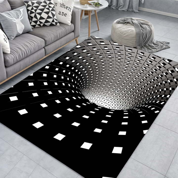 3D Geometrisk Illusion Matta | Dekorativ Hall- och Dörrmatta
