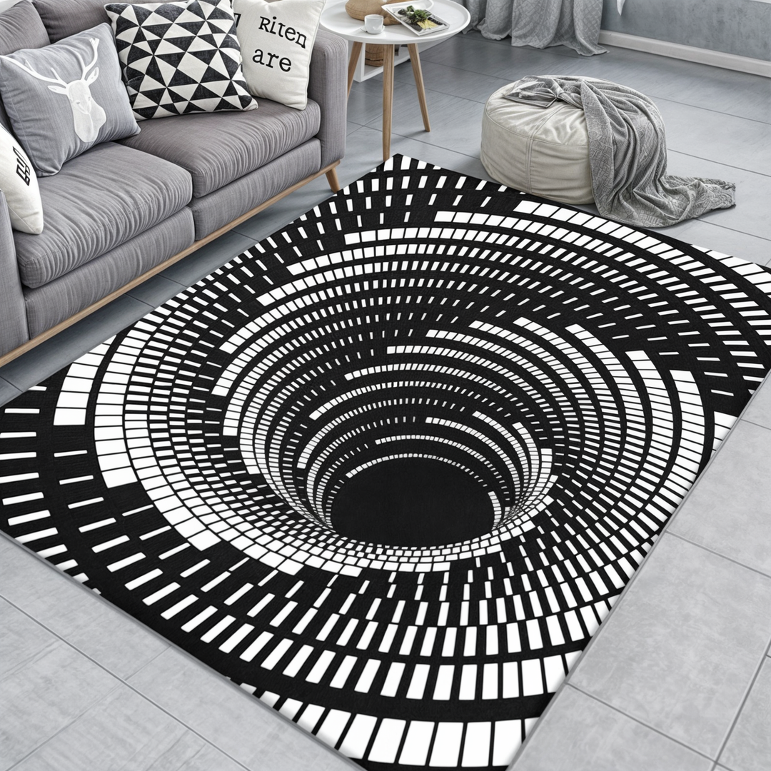 3D Geometrisk Illusion Matta | Dekorativ Hall- och Dörrmatta