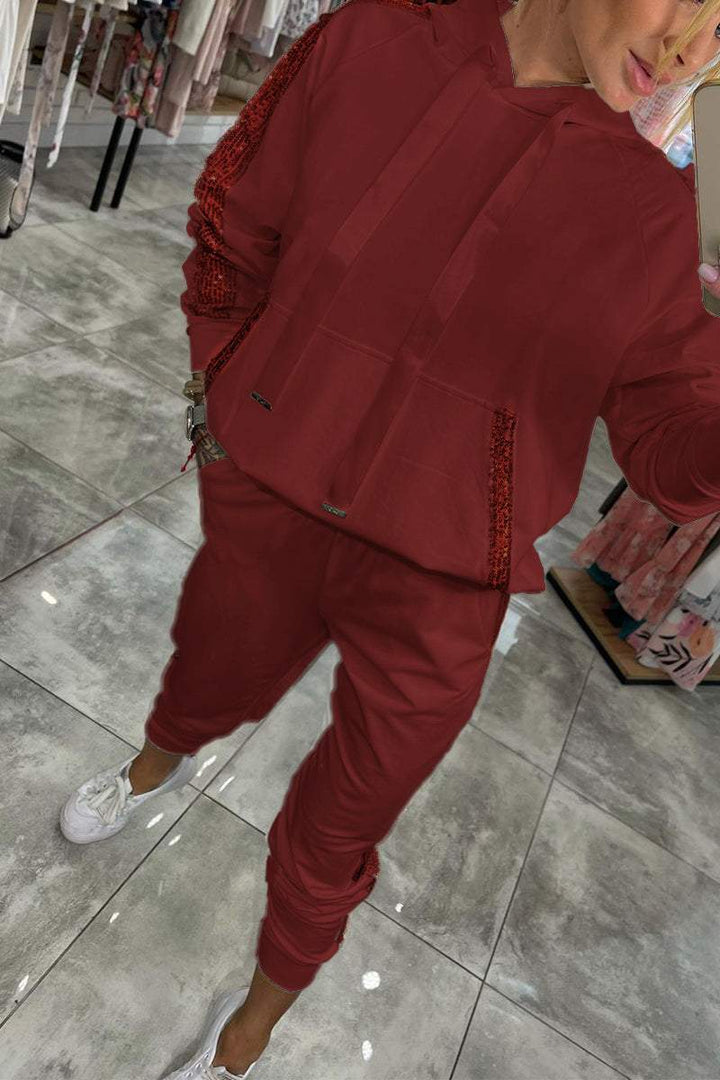 Dam Vinterset | Mysig Huvtröja och Joggare Träningsoverall