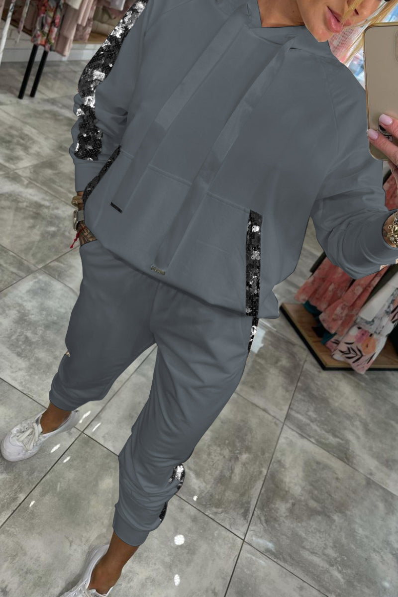 Dam Vinterset | Mysig Huvtröja och Joggare Träningsoverall