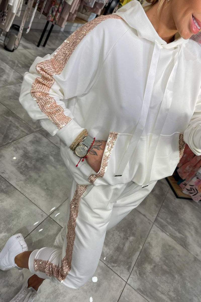 Dam Vinterset | Mysig Huvtröja och Joggare Träningsoverall