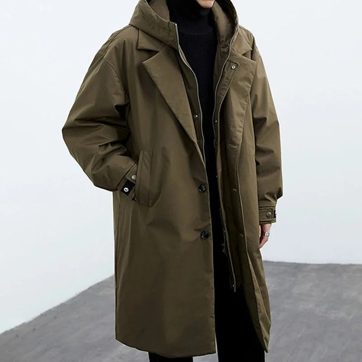 Herr Lång Vattentät Puffer Trenchcoat