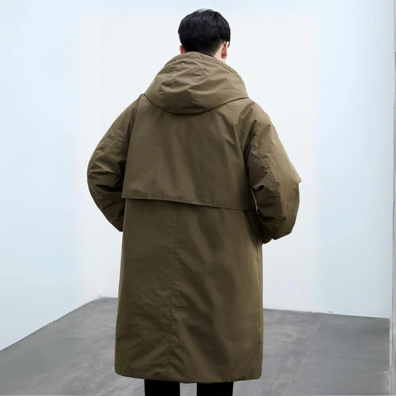 Herr Lång Vattentät Puffer Trenchcoat