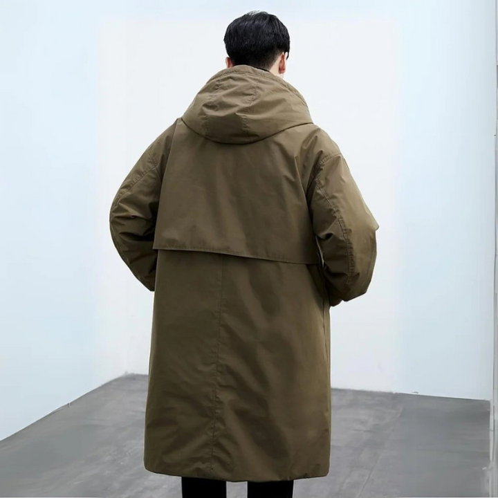 Herr Lång Vattentät Puffer Trenchcoat