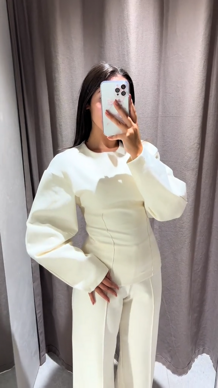 Dam Chic Loungeset | Överdimensionerad Topp och Byxor