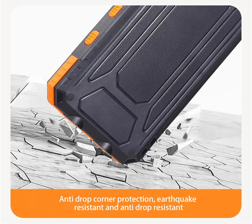 Dean | Pro Solcellsdriven Powerbank med Inbyggd Ficklampa