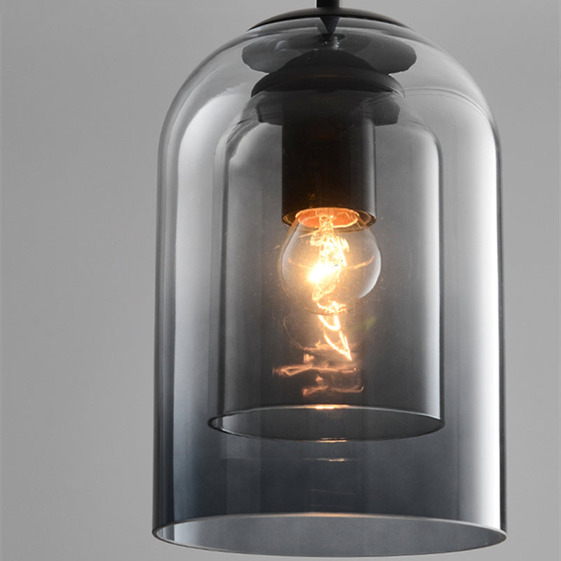 Mitt-Århundradet Hängsmycke Lampa | Dubbel Glasskärm