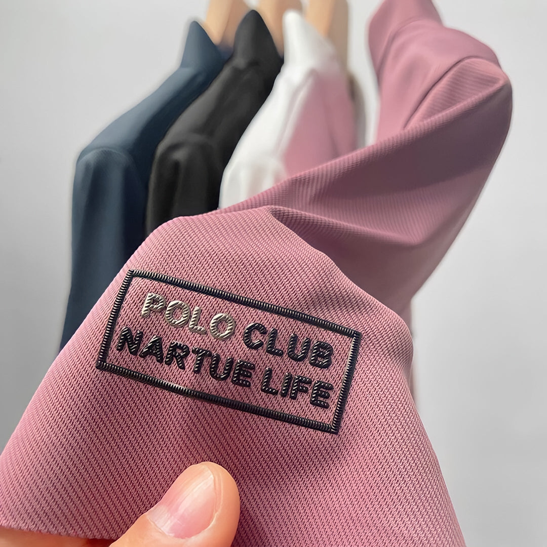 Anti-Rynk Pikétröja för Män | Avslappnad Kortärmad