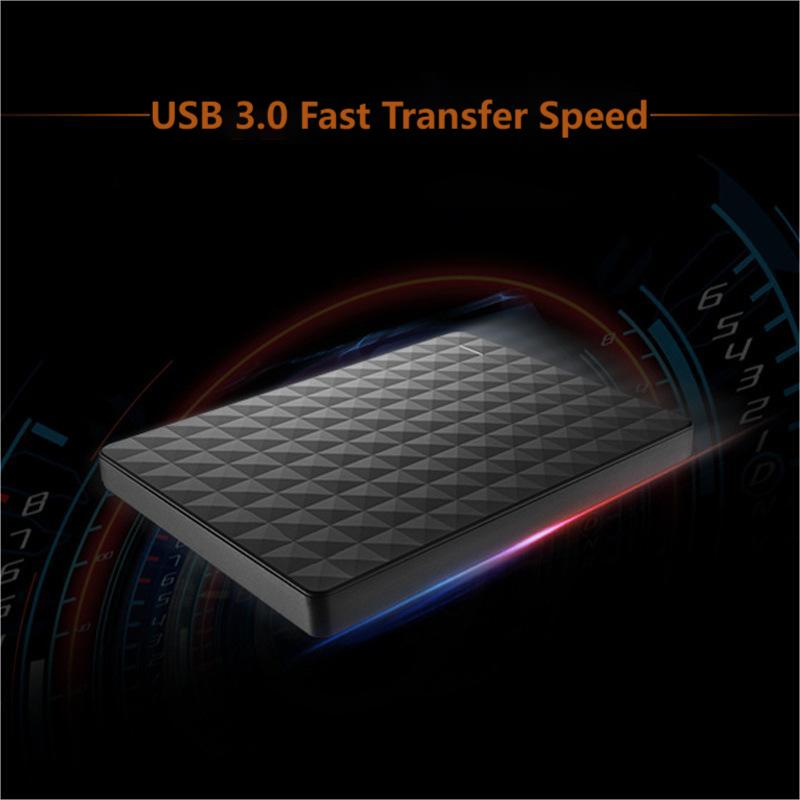 Extern Hårddisk 1TB | Slimmad Bärbar USB 3.0 Enhet