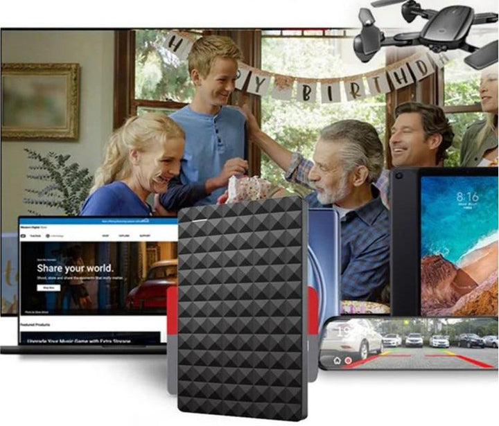 Extern Hårddisk 1TB | Slimmad Bärbar USB 3.0 Enhet