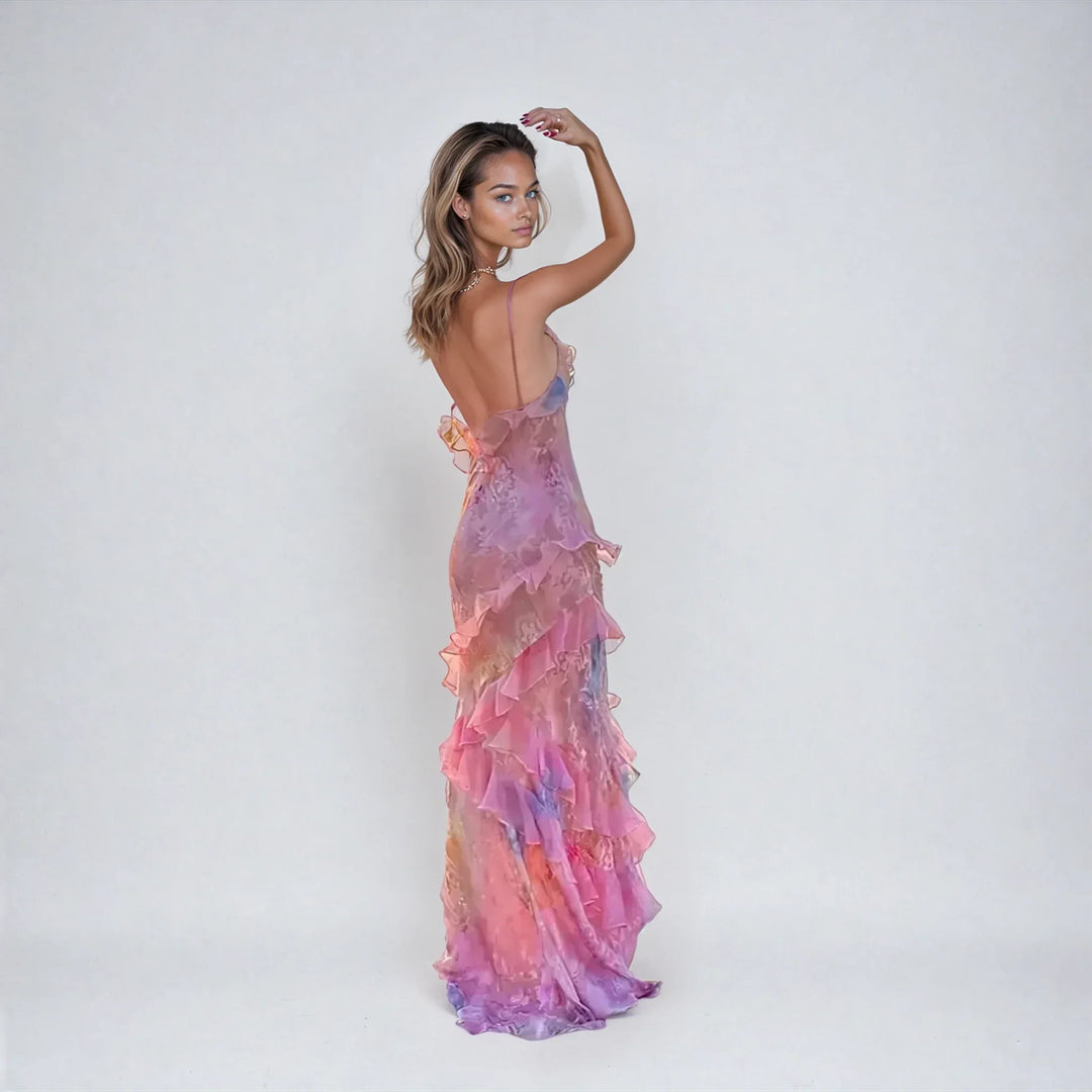 Dam Pastelligt Maska Maxiklänning