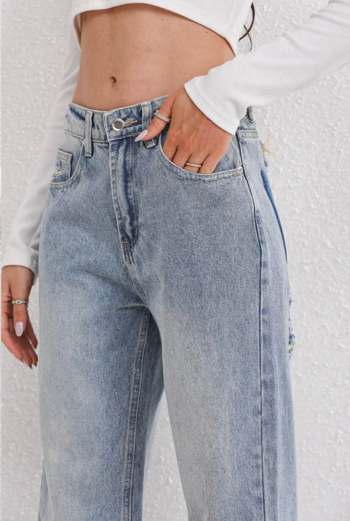 Luma | Dam Eleganta Hög-Midja Jeans
