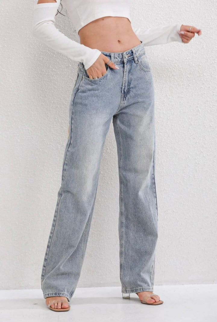 Luma | Dam Eleganta Hög-Midja Jeans